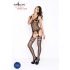 Passion BS038 - zigzaginis tinklelis, juodos spalvos - S-L