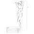 Passion BS047 - atviras tinklelis su iškirpte (juoda) - S-L