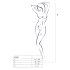 Passion BS048 - atvira tinklinė glaustinukė su kaklo juostele (balta) - S-L