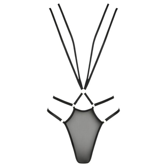 Passion Devil Vyšnia - metalinis žiedinis kūno diržas (juodas)