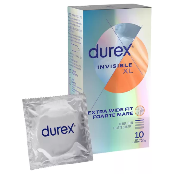 Durex Invisible XL - dideli prezervatyvai - 10 vnt