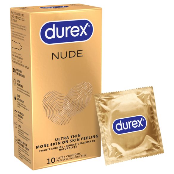 Durex Nude - ploni prezervatyvai - 10 vnt