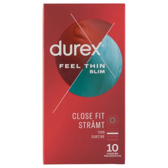 Durex Feel Thin Slim - natūralaus pojūčio prezervatyvai (10 vnt.)