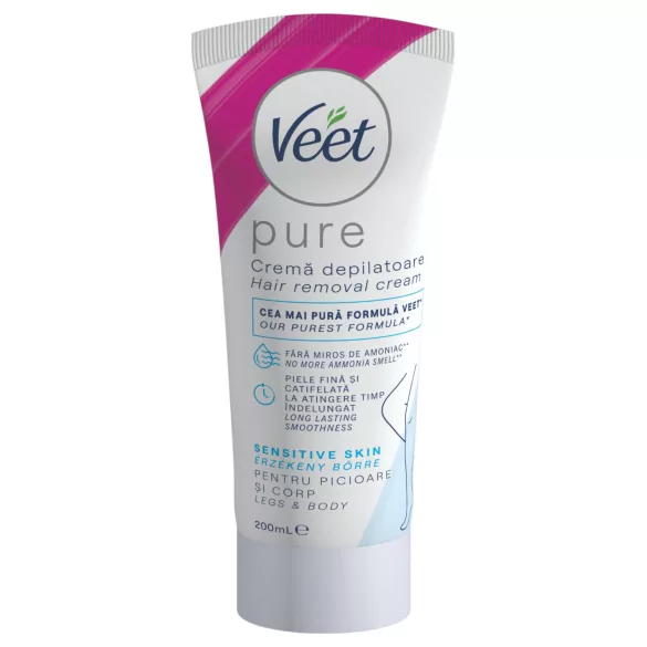 Veet Pure - depiliacinis kremas kojoms ir kūnui - jautriai odai (200 ml)