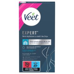   Veet Expert - depiliacinės vaško juostelės sausai odai - 12 vnt