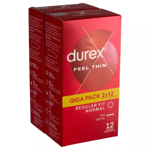 Durex - ploni prezervatyvai - natūralus pojūtis - 2x12 vnt.