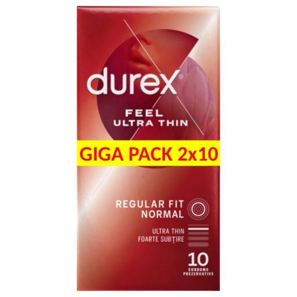 Durex Feel Ultra Thin - itin plonos prezervatyvai (2x10 vnt.)