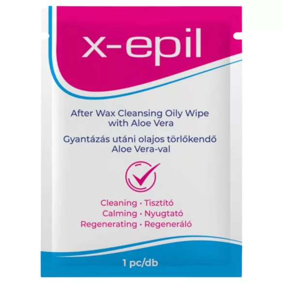 X-Epil - Valymos servetėlė po depiliacijos - alavijas - 1 vnt
