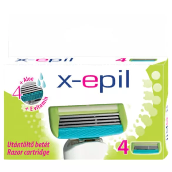X-Epil - moterų skustuvo galvutės - 4 ašmenys - 4 vnt.