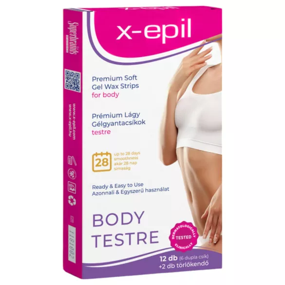 X-Epil - kūno depiliacinės juostelės - gelinė - 12 vnt