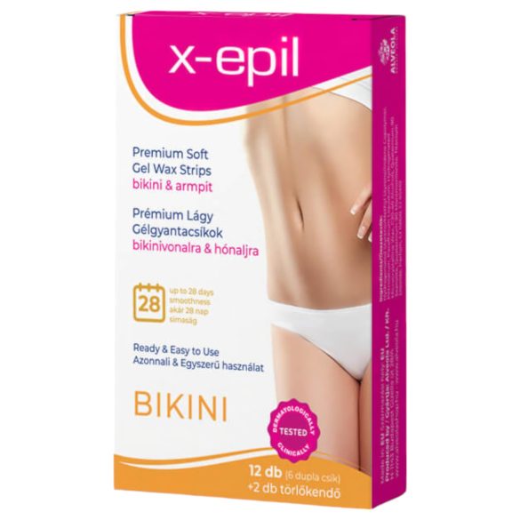 X-Epil - Paruoštos vaško juostelės bikini/pazastims, 12 vnt.