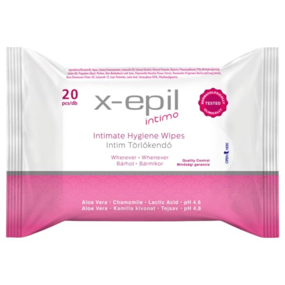 X-Epil Intimo - intymios servetėlės - 20 vnt