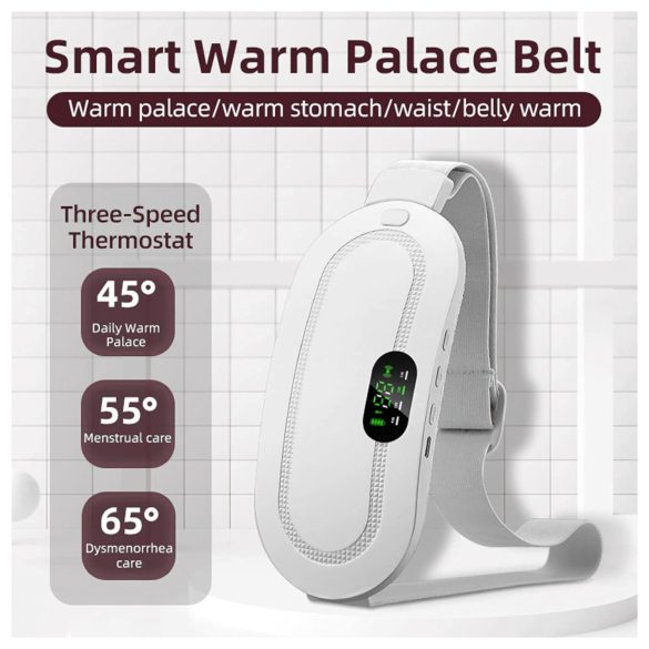 EMS - masažinis diržas menstruacijoms - akumuliatorinis - baltas