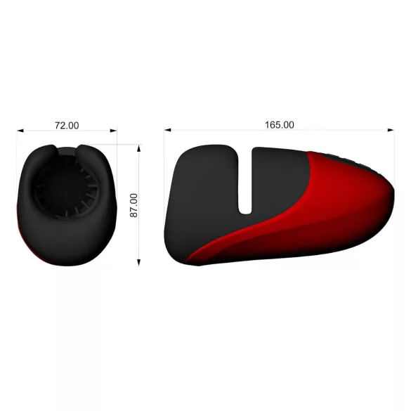 Lena - vibruojantis masturbatorius - suveržiamas - raudonas