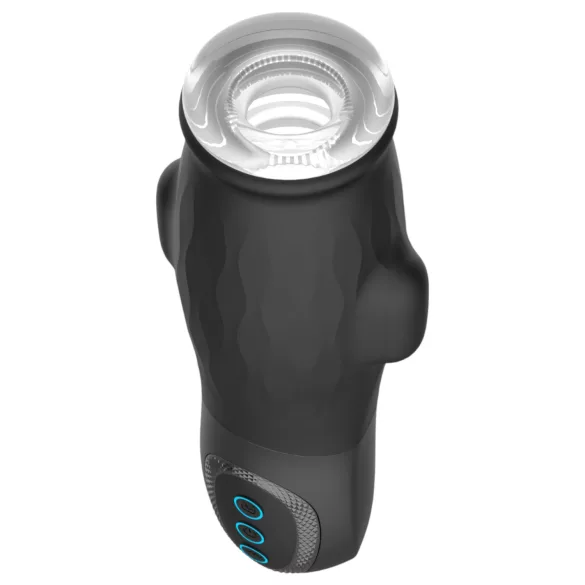 Lonely Anne - vibruojantis siurbimo masturbatorius - juodas - įkraunamas