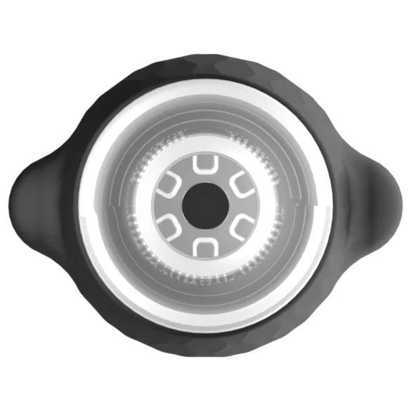 Lonely Anne - vibruojantis siurbimo masturbatorius - juodas - įkraunamas