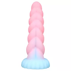   OgazR - šviečiantis vienaragio dildo - 22 cm - vaivorykštinis