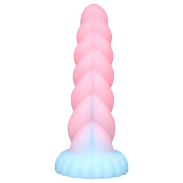 OgazR - šviečiantis vienaragio dildo - 22cm (vaivorykštė)
