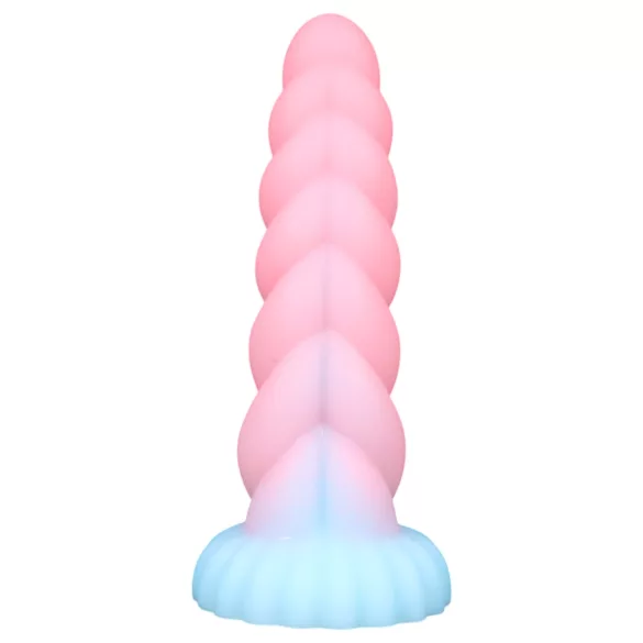 OgazR - šviečiantis vienaragio dildo - 22 cm - vaivorykštinis
