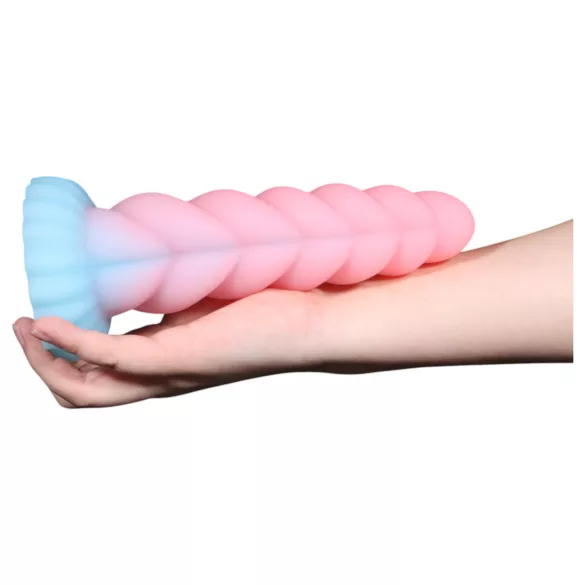 OgazR - šviečiantis vienaragio dildo - 22 cm - vaivorykštinis