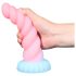 OgazR - šviečiantis vienaragio dildo - 22cm (vaivorykštė)