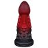 OgazR - aštuoniakojis dildo - 19 cm (raudonas)