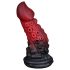 OgazR - aštuoniakojis dildo - 19 cm (raudonas)