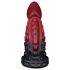 OgazR - aštuoniakojis dildo - 19 cm (raudonas)