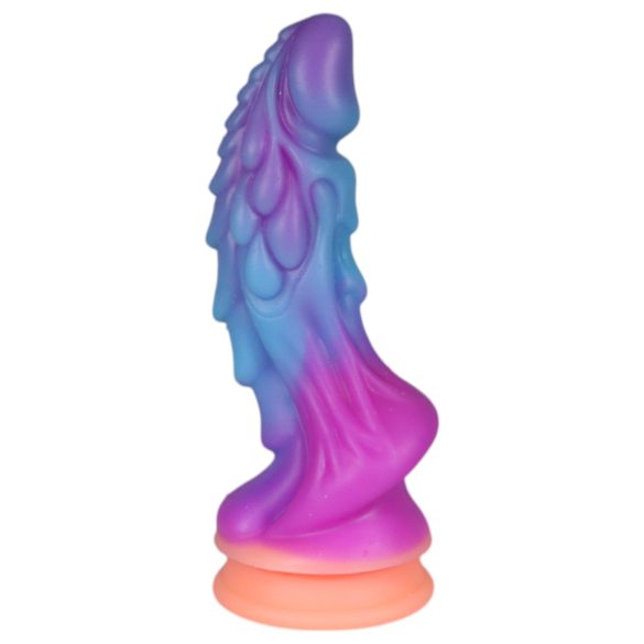 OgazR - šviečiantis drakono dildo - 22cm - violetinė rožinė