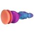OgazR - šviečiantis drakono dildo - 22 cm (violetinis-rožinis)