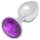 Sunfo - metalinis analinis kaištis su tamsiai violetiniu akmeniu (sidabras)