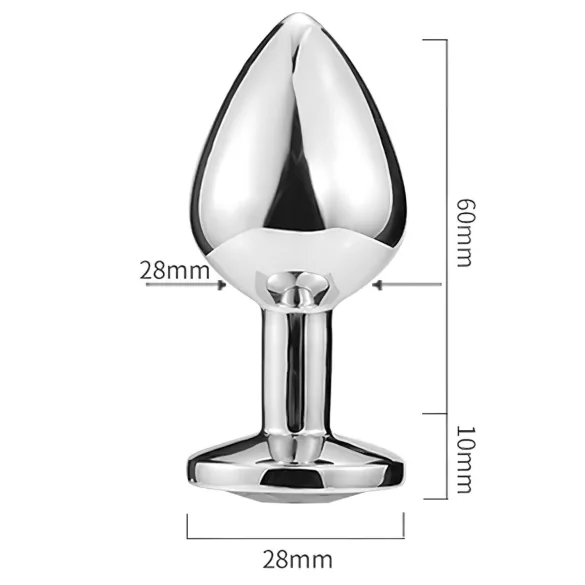 Sunfo - analinis kaištis metalo su širdelės formos violetiniu akmeniu sidabrinis