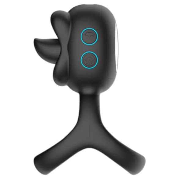 Biu-Biu - penio žiedas ir klitorio vibratorius - juodas