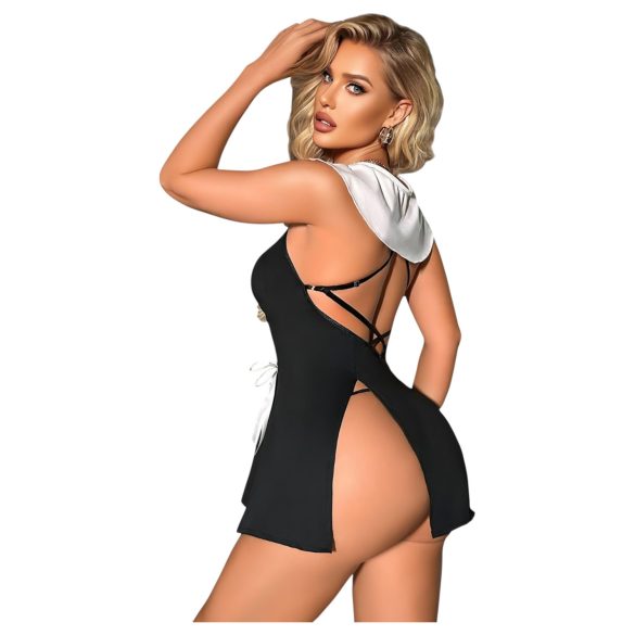 Vienuolė - erotinis kostiumas - juodas - L