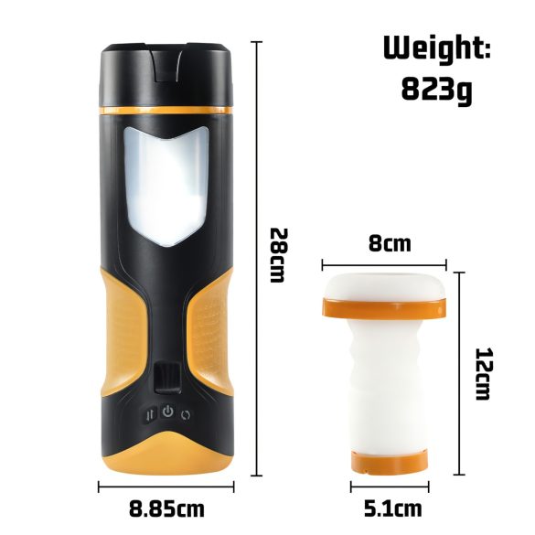 Lonely - vibratorinis masturbatorius vyrams - sukasi ir juda - juodas