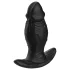 Kangvo - magnetinis pripučiamas silikoninis dildo (juodas)