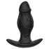 Kangvo - magnetinis pripučiamas silikoninis dildo (juodas)