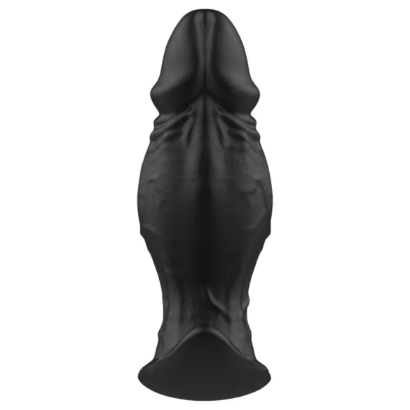 Kangvo - magnetinis pripučiamas silikoninis dildo (juodas)