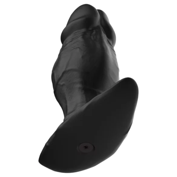 Kangvo - magnetinis pripučiamas silikoninis dildo (juodas)