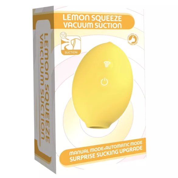 Lemon Squeeze - citrinos formos klitorio čiulptukas vibratorius (geltonas)