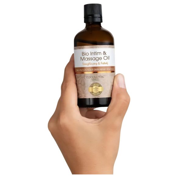 Kokosų aliejus - Ekologiškas intymus ir masažo aliejus – gvazdikėliai ir cinamonas (80 ml)