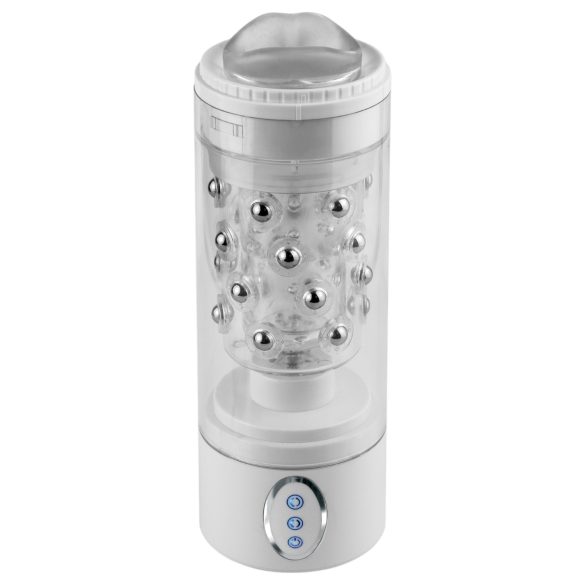 PDX Roto-Bator - vibruojantis burnos masturbatorius - baltas