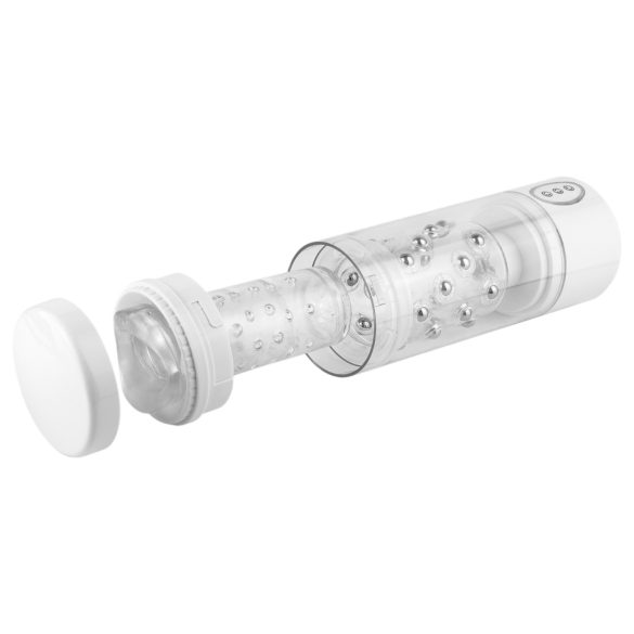 PDX Roto-Bator - vibruojantis burnos masturbatorius - baltas