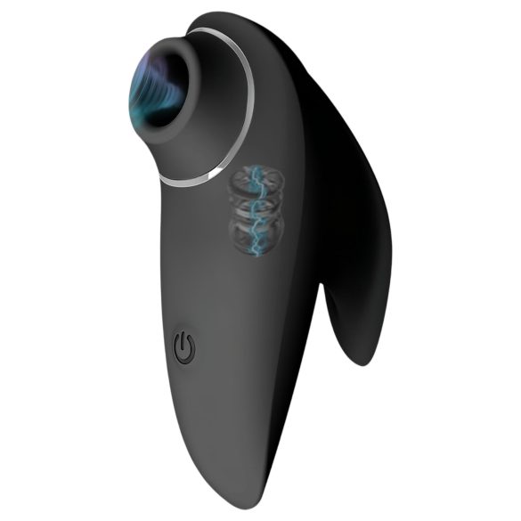 AlvUp - klitorio stimuliatorius su oro bangomis - vibracija - juodas