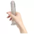 Addiction Crystal - dildo su siurbtuku (skaidrus) - 18 cm