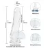 Addiction Crystal - dildo su siurbtuku (skaidrus) - 18 cm