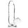 Priklausomybės krištolas - siurbtukas, su sėklidėmis dildo (skaidrus) - 15cm