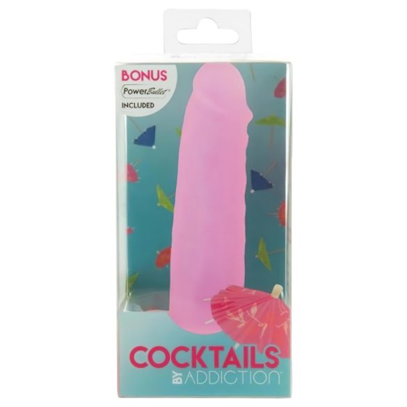 Addiction Coctails - dildo su siurbtuku - rožinis