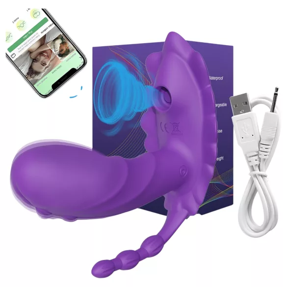 AlvUp - programėle valdoma dėvima vibratorius (violetinis)