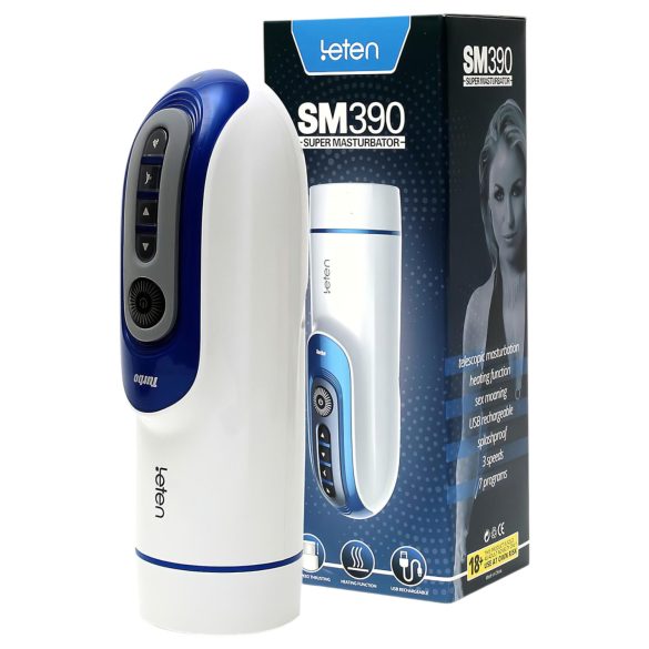 Leten SM390 - dejuojantis, šildantis masturbatorius (baltas)